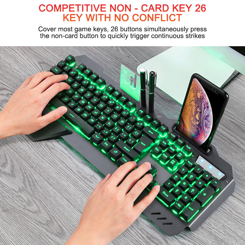Gaming Keyboard RGB With Phone Holder