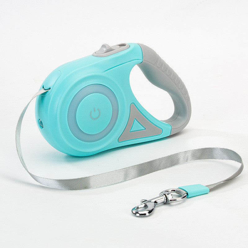 Retractable Dog Leash Spotlight Collar