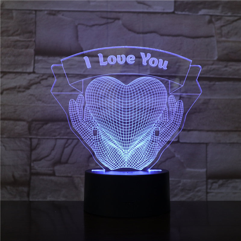 Romantic Valentines 3D Love Lamp
