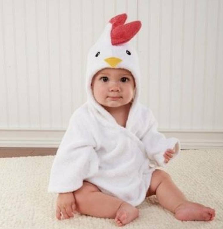 Cotton Baby Animal Hooded Bathrobe