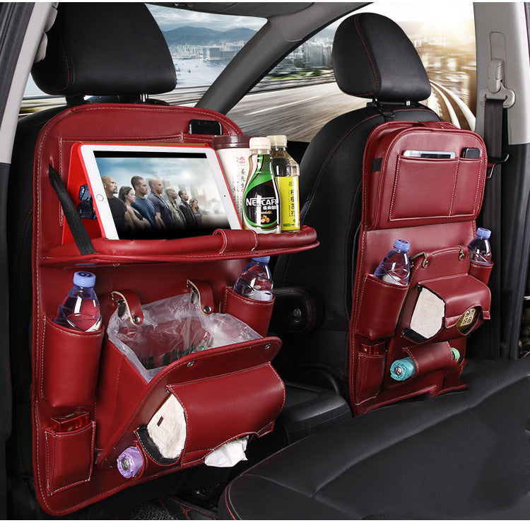 Leather Car Seat Back Organizer