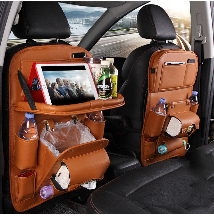 Leather Car Seat Back Organizer