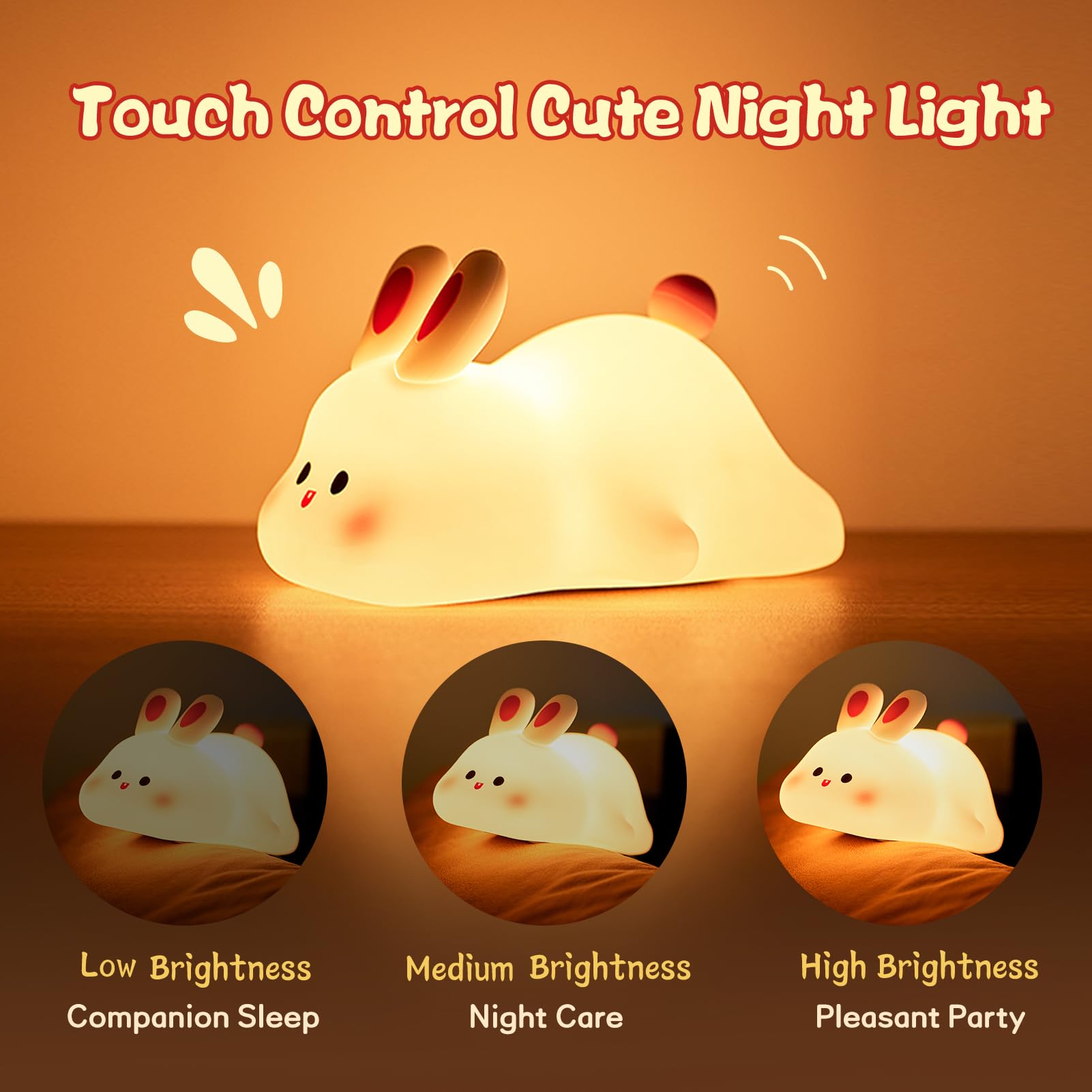 Cartoon Bunny Touch Sensor Nightlight