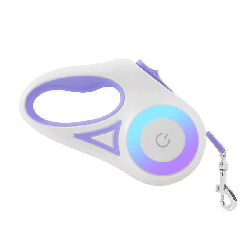 Retractable Dog Leash Spotlight Collar