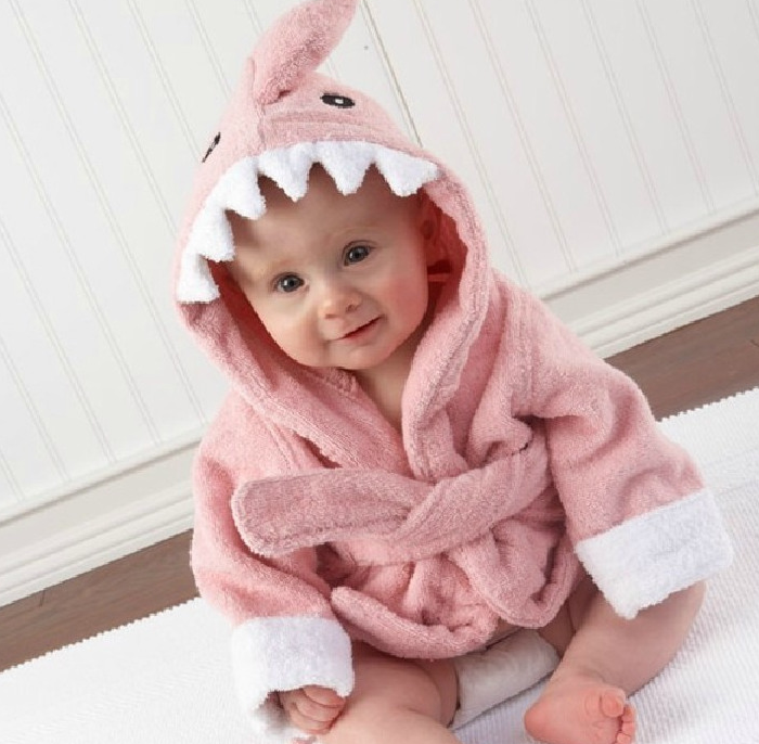 Cotton Baby Animal Hooded Bathrobe