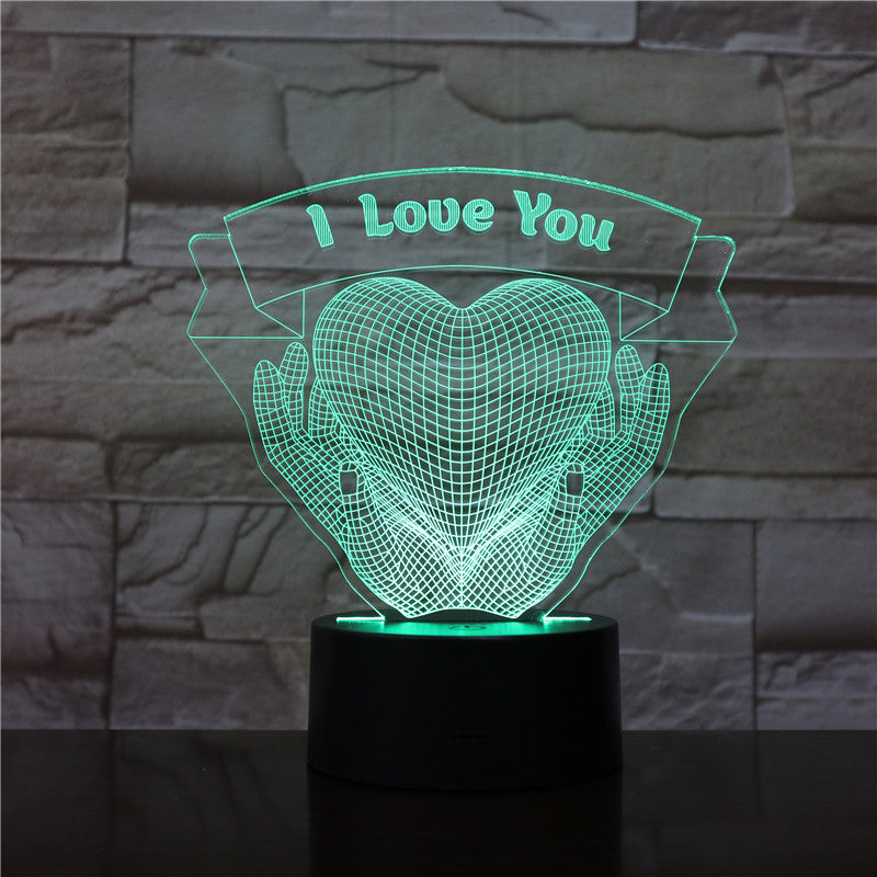 Romantic Valentines 3D Love Lamp
