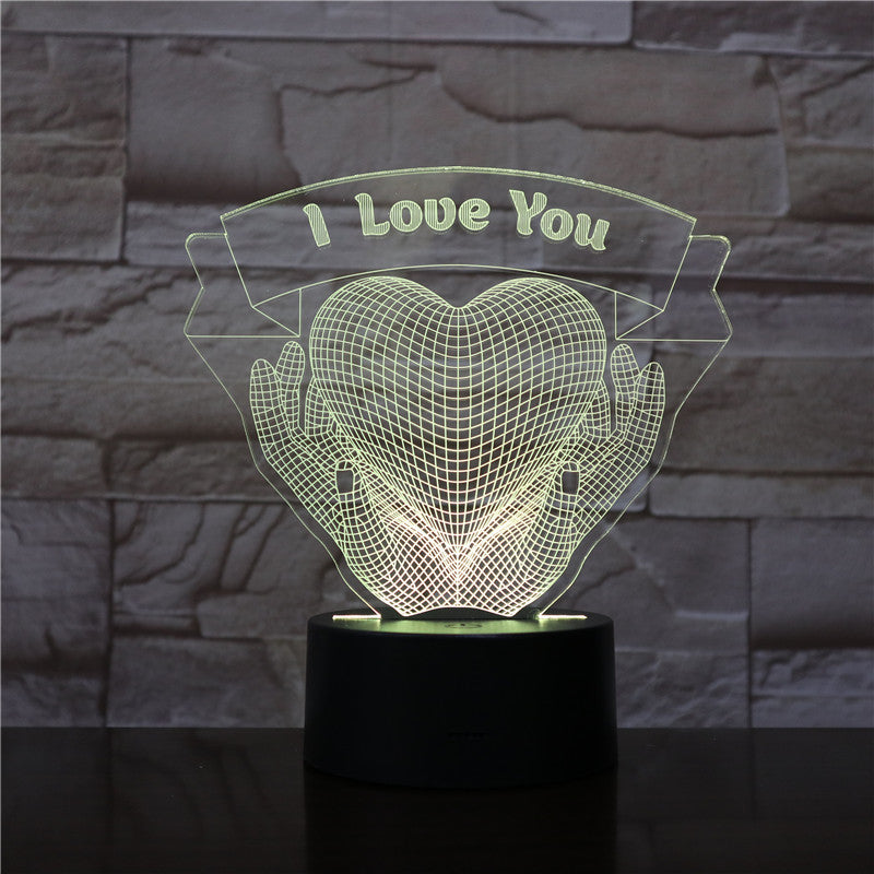 Romantic Valentines 3D Love Lamp