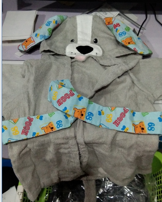 Cotton Baby Animal Hooded Bathrobe
