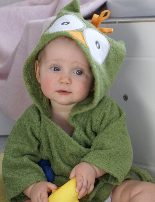 Cotton Baby Animal Hooded Bathrobe