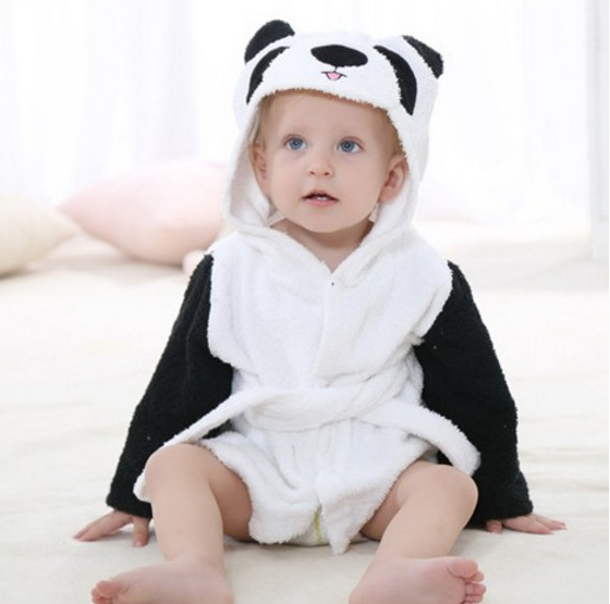 Cotton Baby Animal Hooded Bathrobe