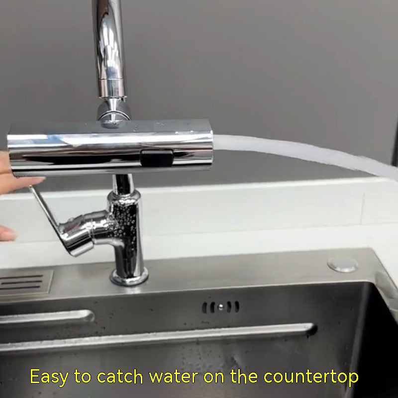 Universal Rotating Faucet Waterfall Bubbler