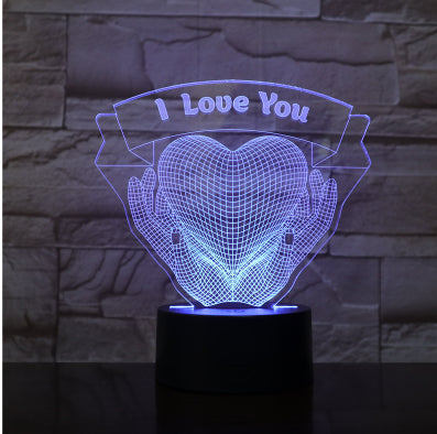 Romantic Valentines 3D Love Lamp