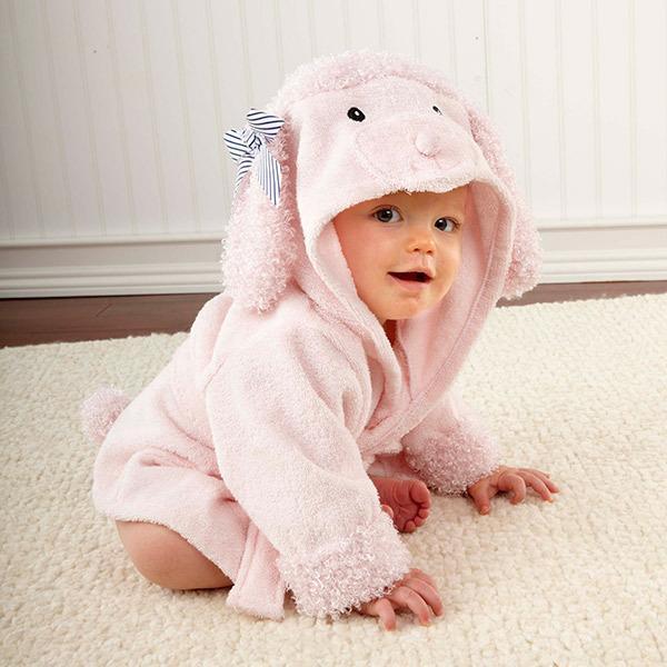 Cotton Baby Animal Hooded Bathrobe