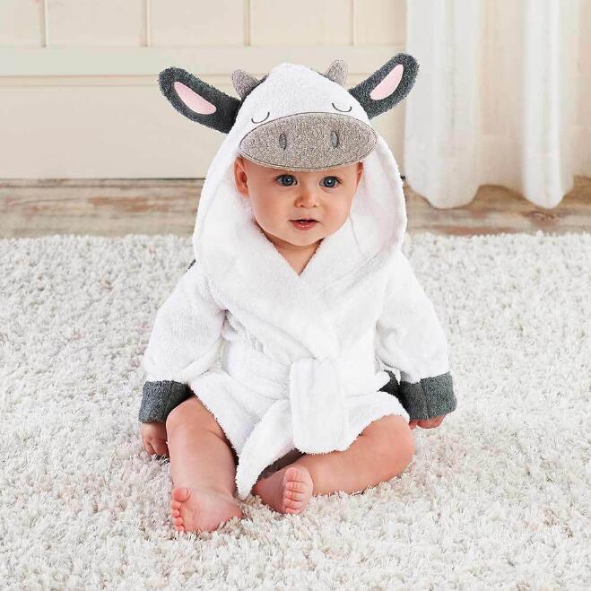 Cotton Baby Animal Hooded Bathrobe