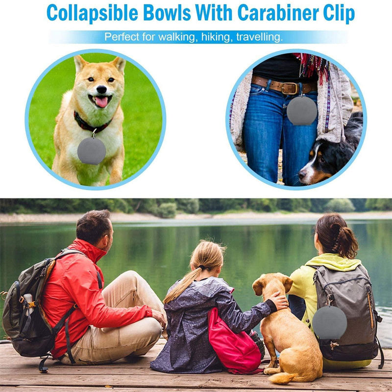 Portable Double Pet Food Bowl