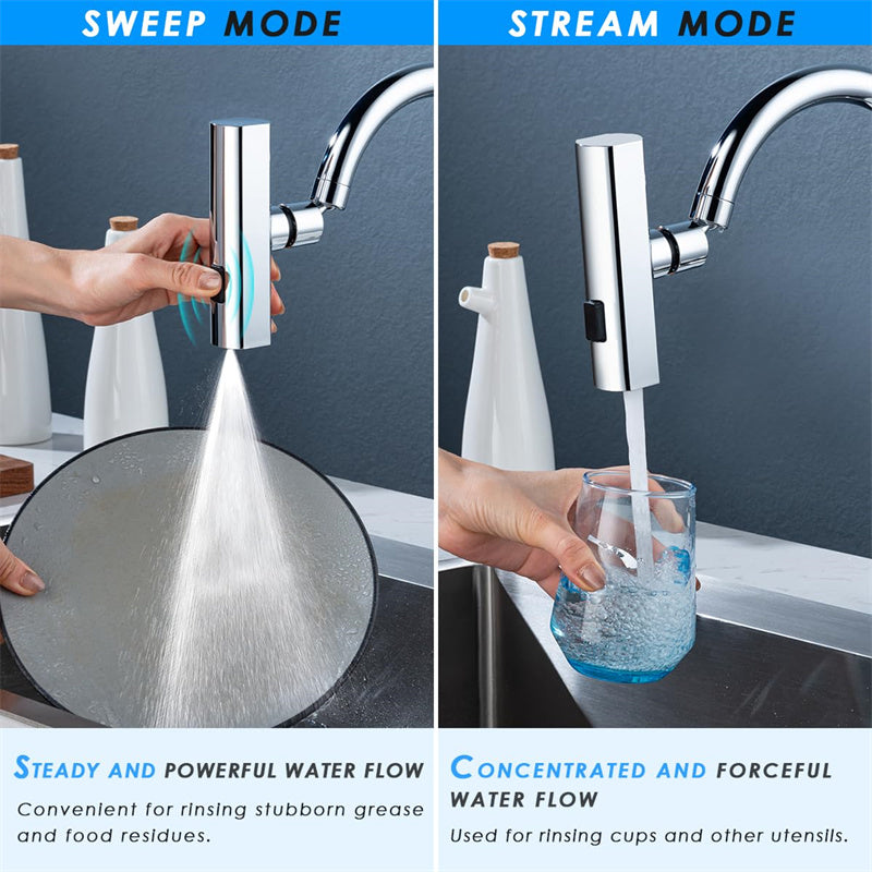Universal Rotating Faucet Waterfall Bubbler