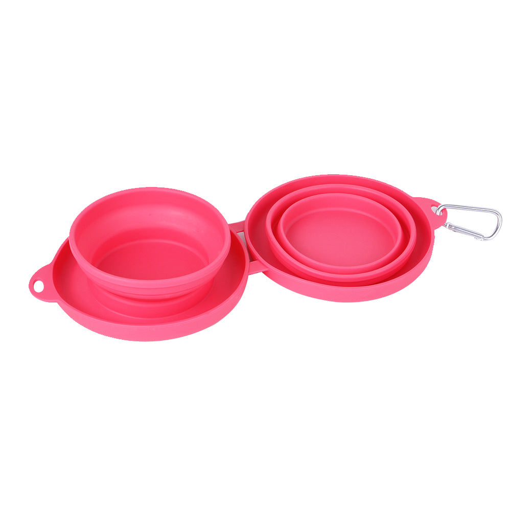 Portable Double Pet Food Bowl