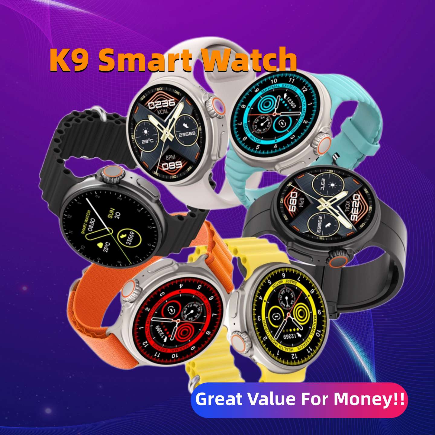 K9 NFC Wireless Charging Smartwatch