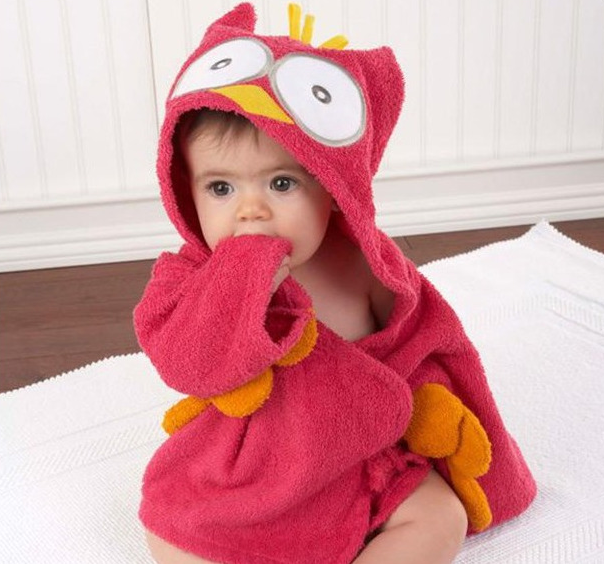 Cotton Baby Animal Hooded Bathrobe