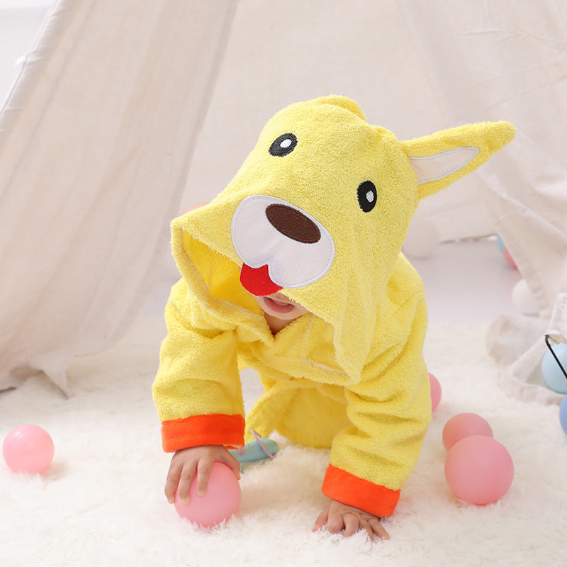 Cotton Baby Animal Hooded Bathrobe