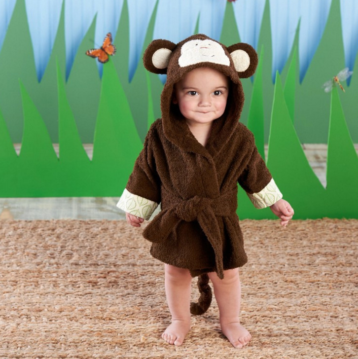 Cotton Baby Animal Hooded Bathrobe