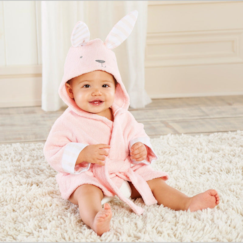 Cotton Baby Animal Hooded Bathrobe