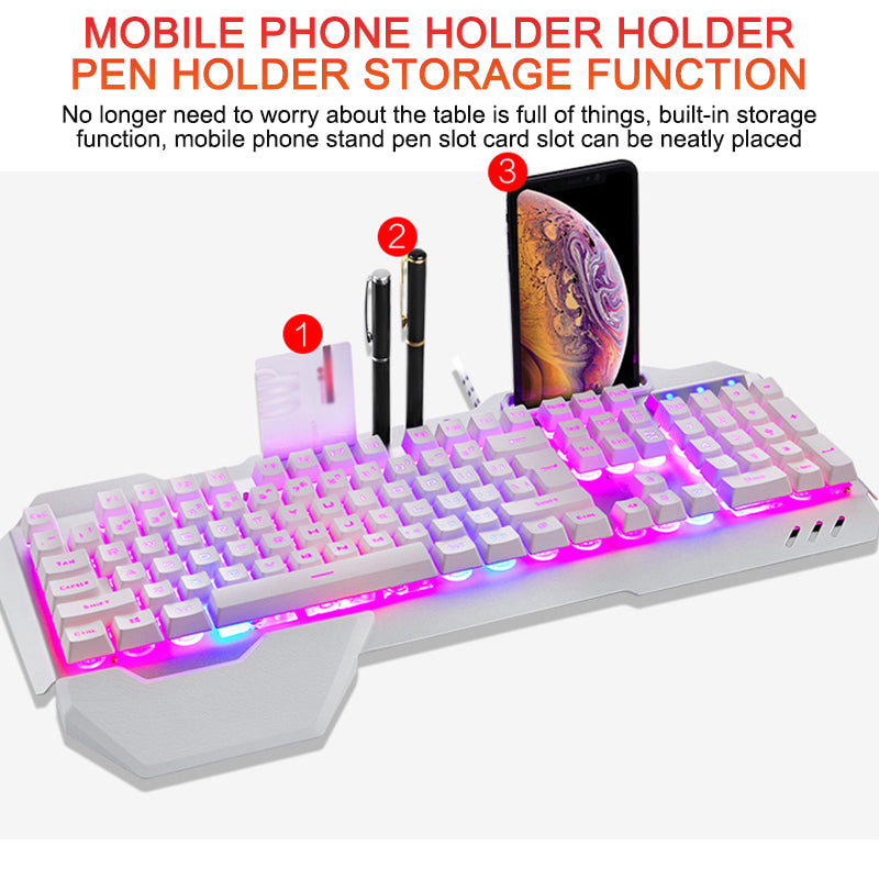 Gaming Keyboard RGB With Phone Holder