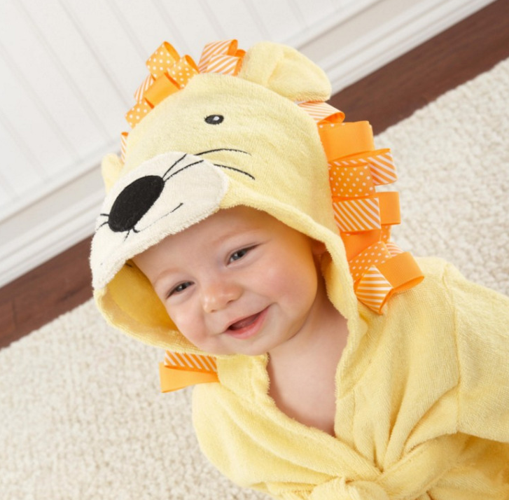 Cotton Baby Animal Hooded Bathrobe