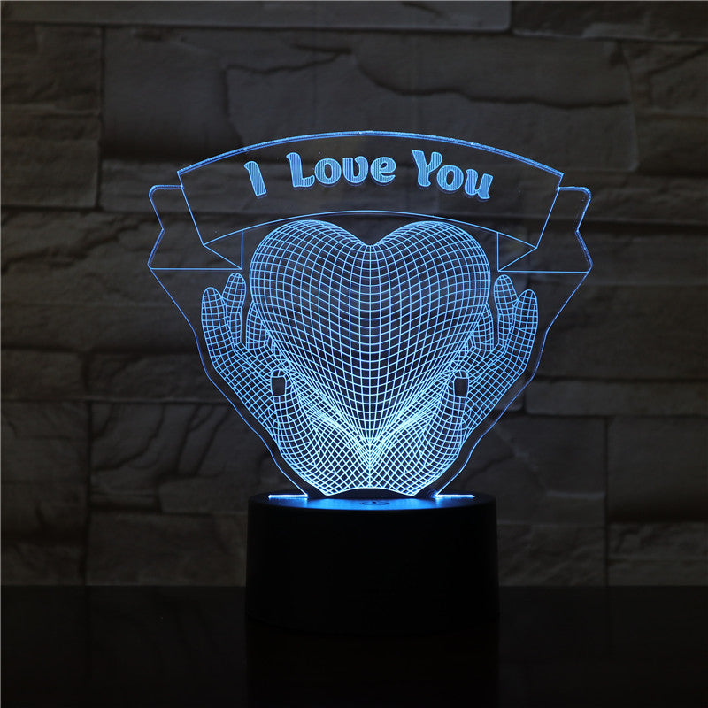 Romantic Valentines 3D Love Lamp