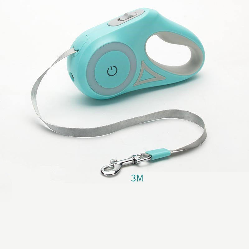 Retractable Dog Leash Spotlight Collar