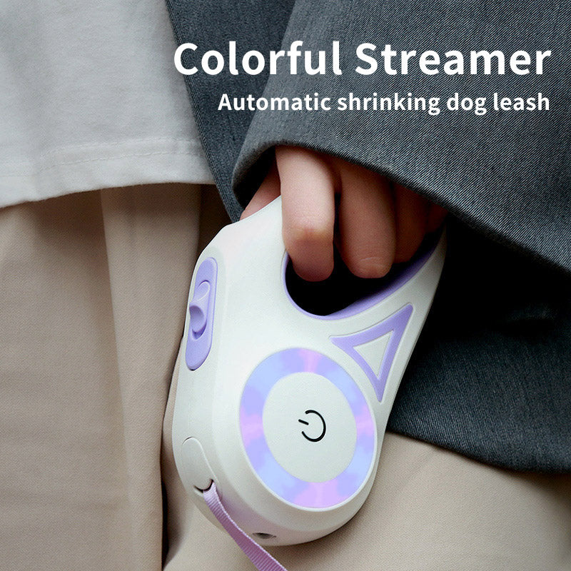 Retractable Dog Leash Spotlight Collar
