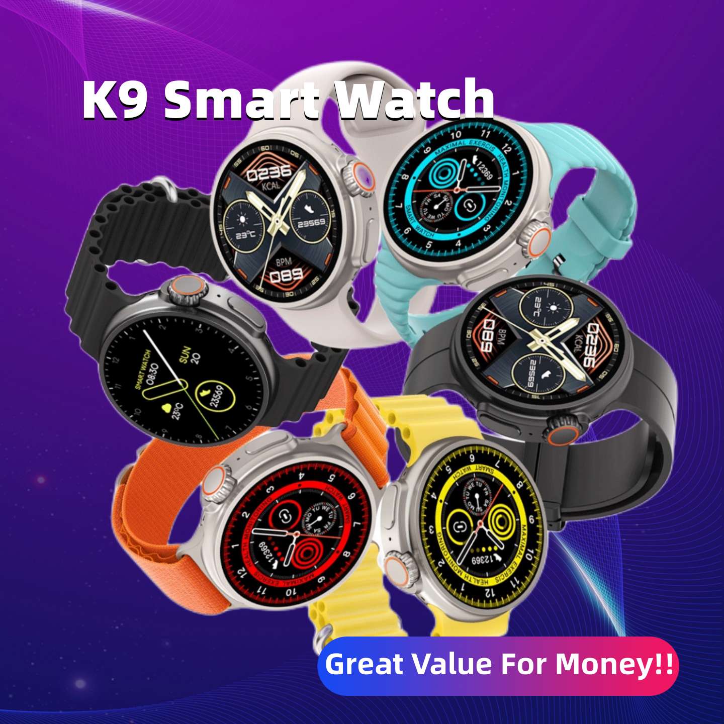 K9 NFC Wireless Charging Smartwatch