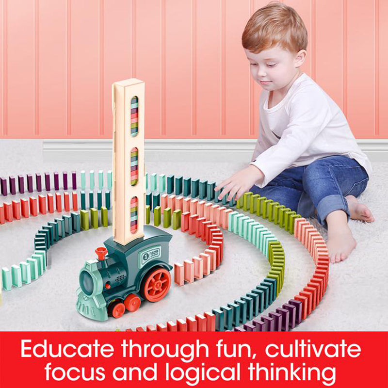 Kids Electric Domino Train Toy
