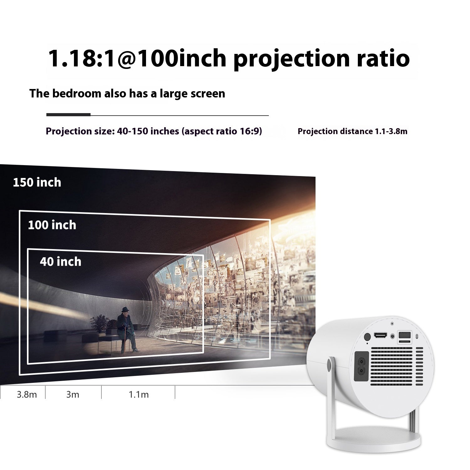 Mini Portable Home Video Projector